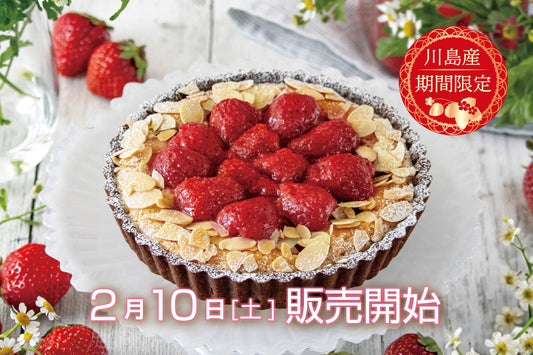 「川島産 苺とホワイトチョコレートのブラウニータルト」販売開始のお知らせ